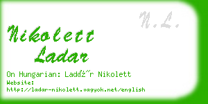 nikolett ladar business card